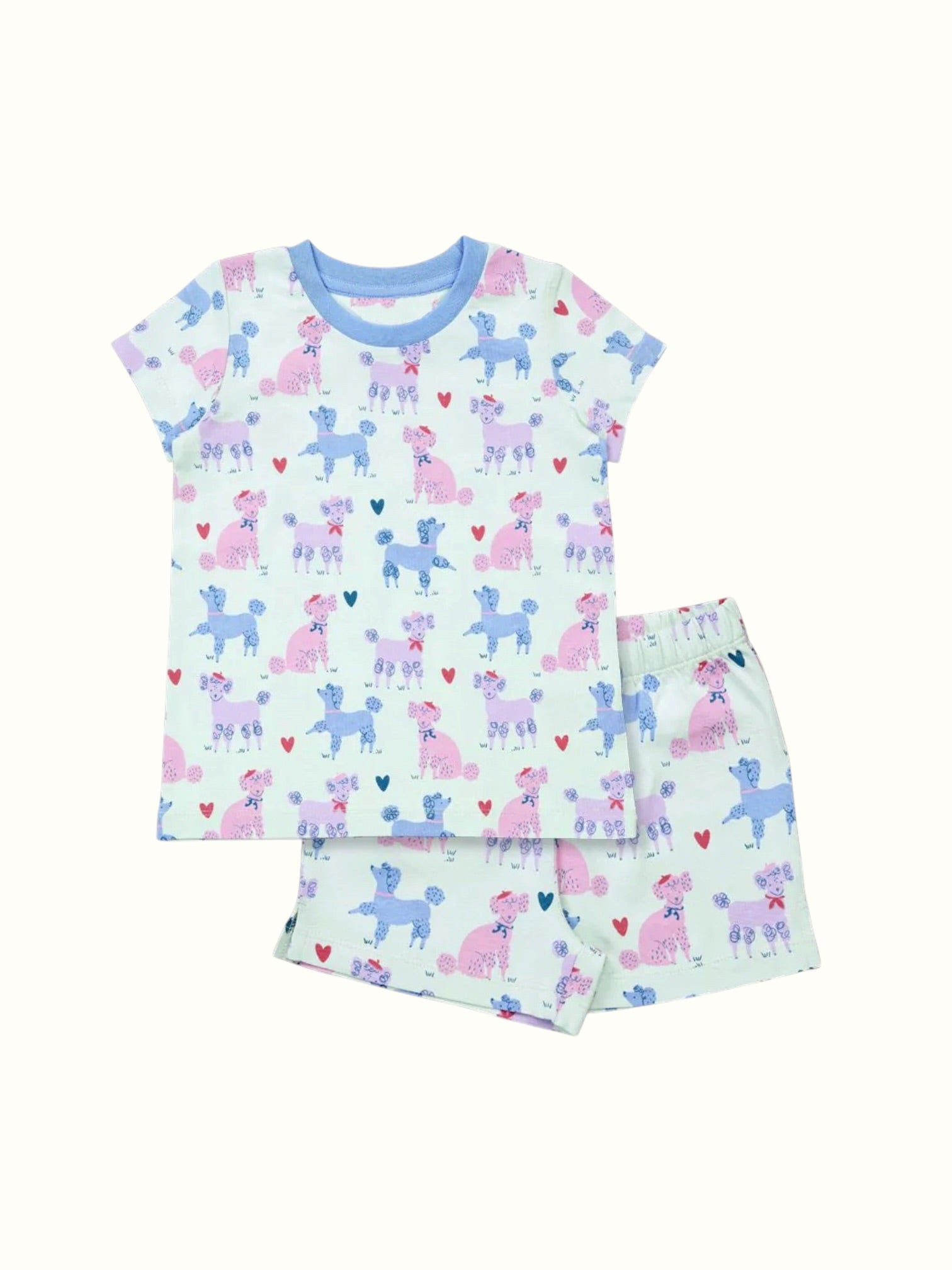 Organic Cotton Coord Set - Poodle Print