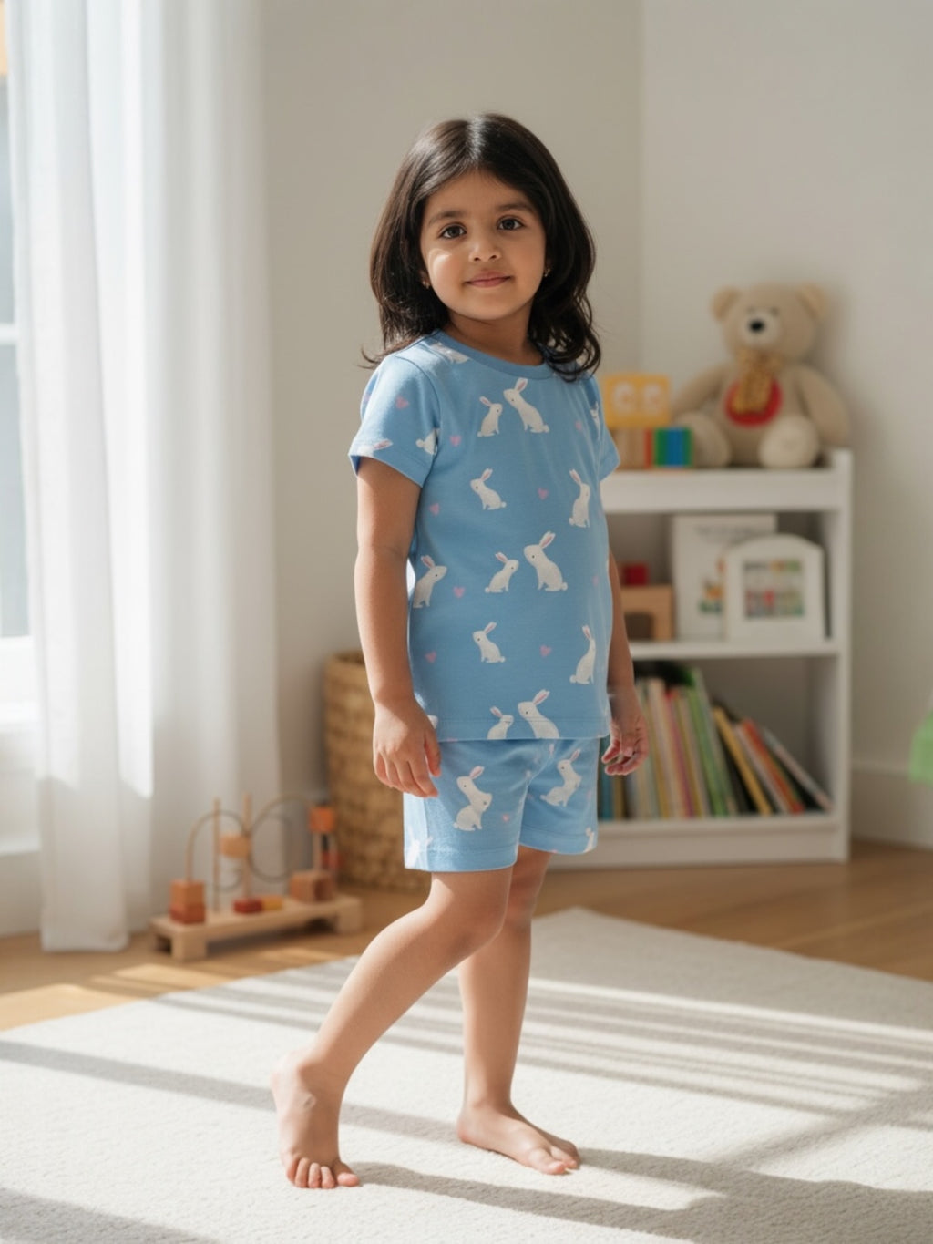 Organic Cotton Coord Set - Bunny Print
