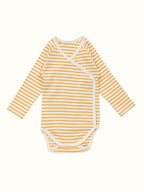 Organic Single Rib Knit Onesie - Full Sleeve Stripes