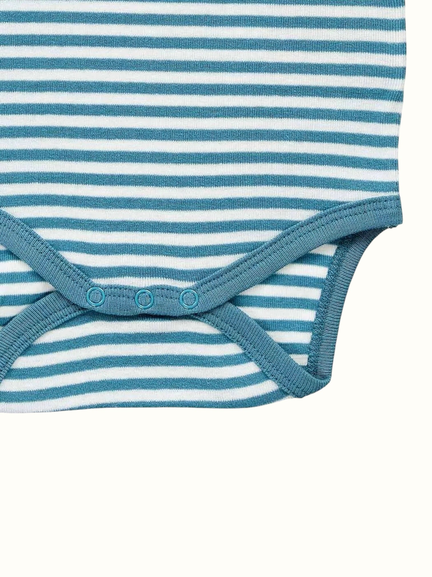 Organic Rib Knit Cotton Onesie - Half Sleeve Stripes