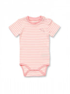 Organic Rib Knit Cotton Onesie - Half Sleeve Stripes