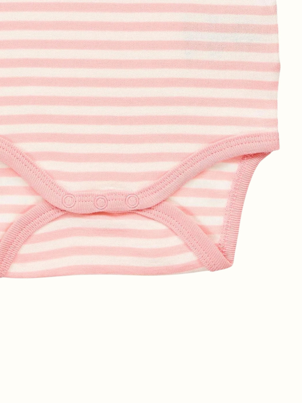 Organic Rib Knit Cotton Onesie - Half Sleeve Stripes