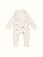 Organic Single Rib Knit Sleepsuit - Beach Adventure