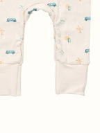 Organic Single Rib Knit Sleepsuit - Beach Adventure