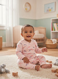 Organic Single Rib Knit Sleepsuit - Fish Print