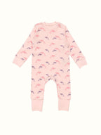 Organic Single Rib Knit Sleepsuit - Fish Print