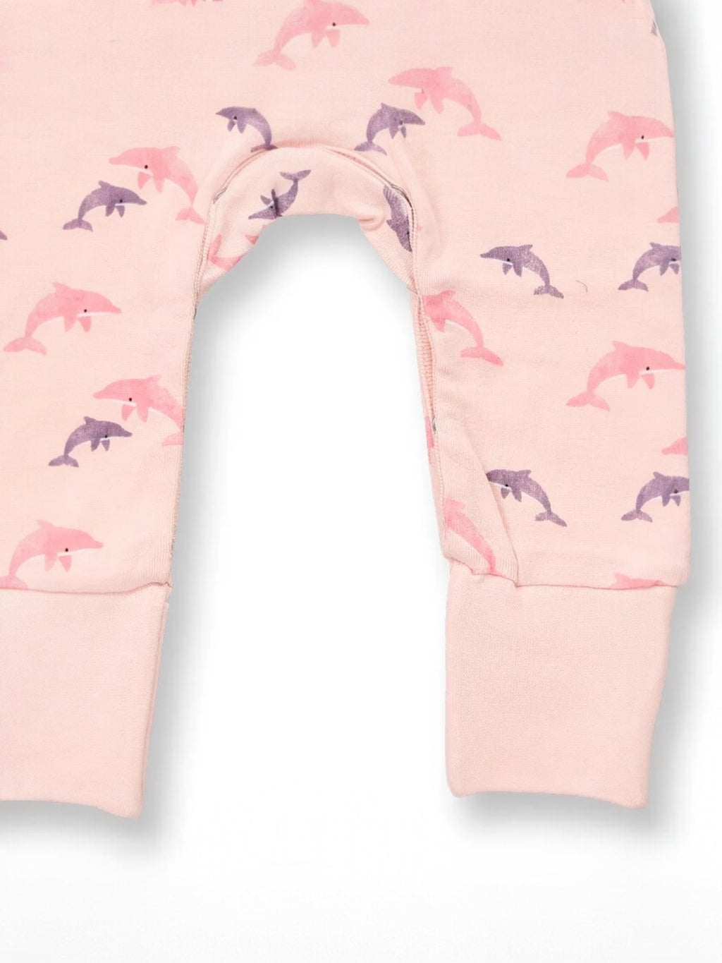 Organic Single Rib Knit Sleepsuit - Fish Print