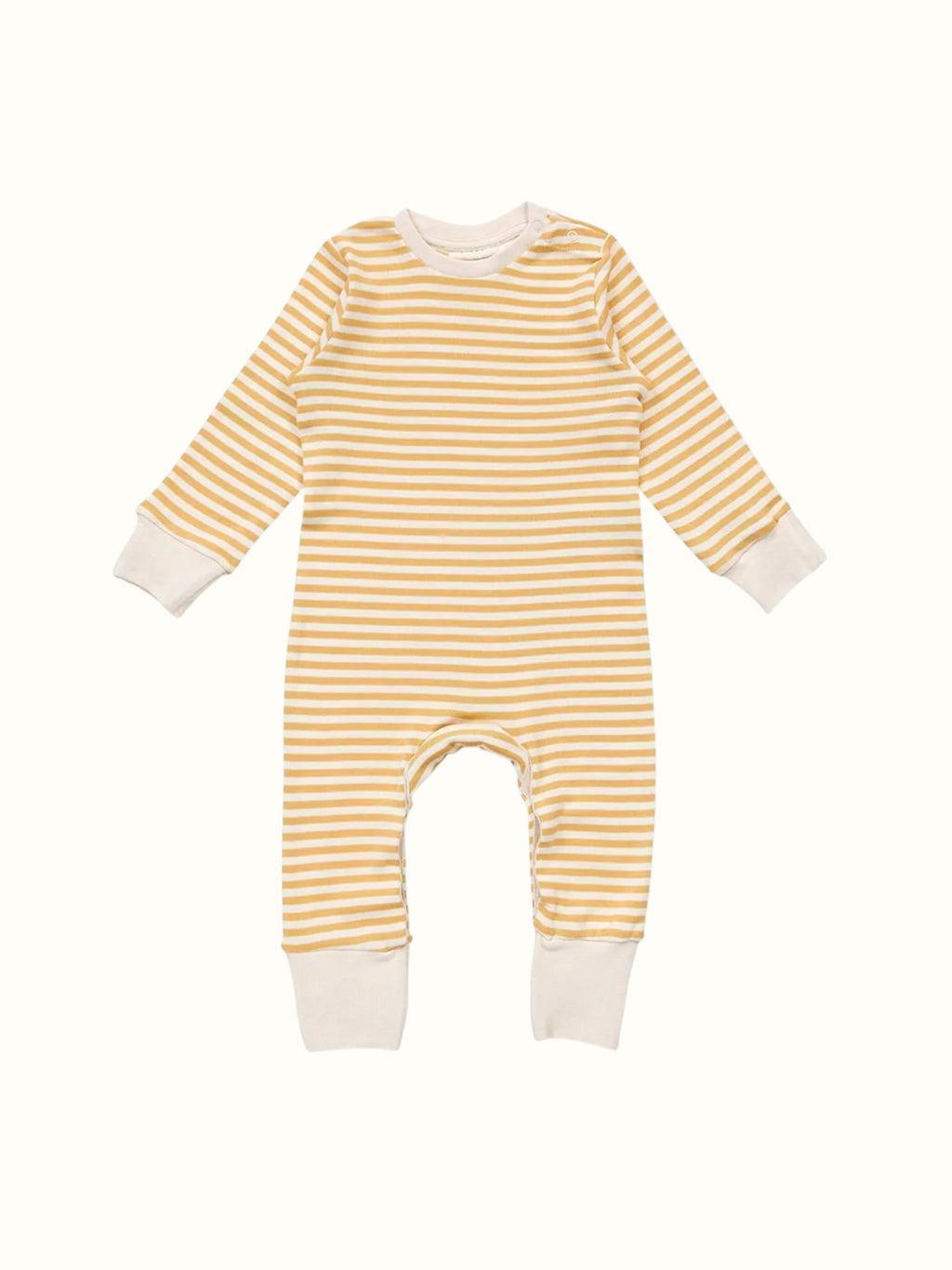 Organic Single Rib Knit Sleepsuit - Stripes
