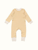 Organic Single Rib Knit Sleepsuit - Stripes