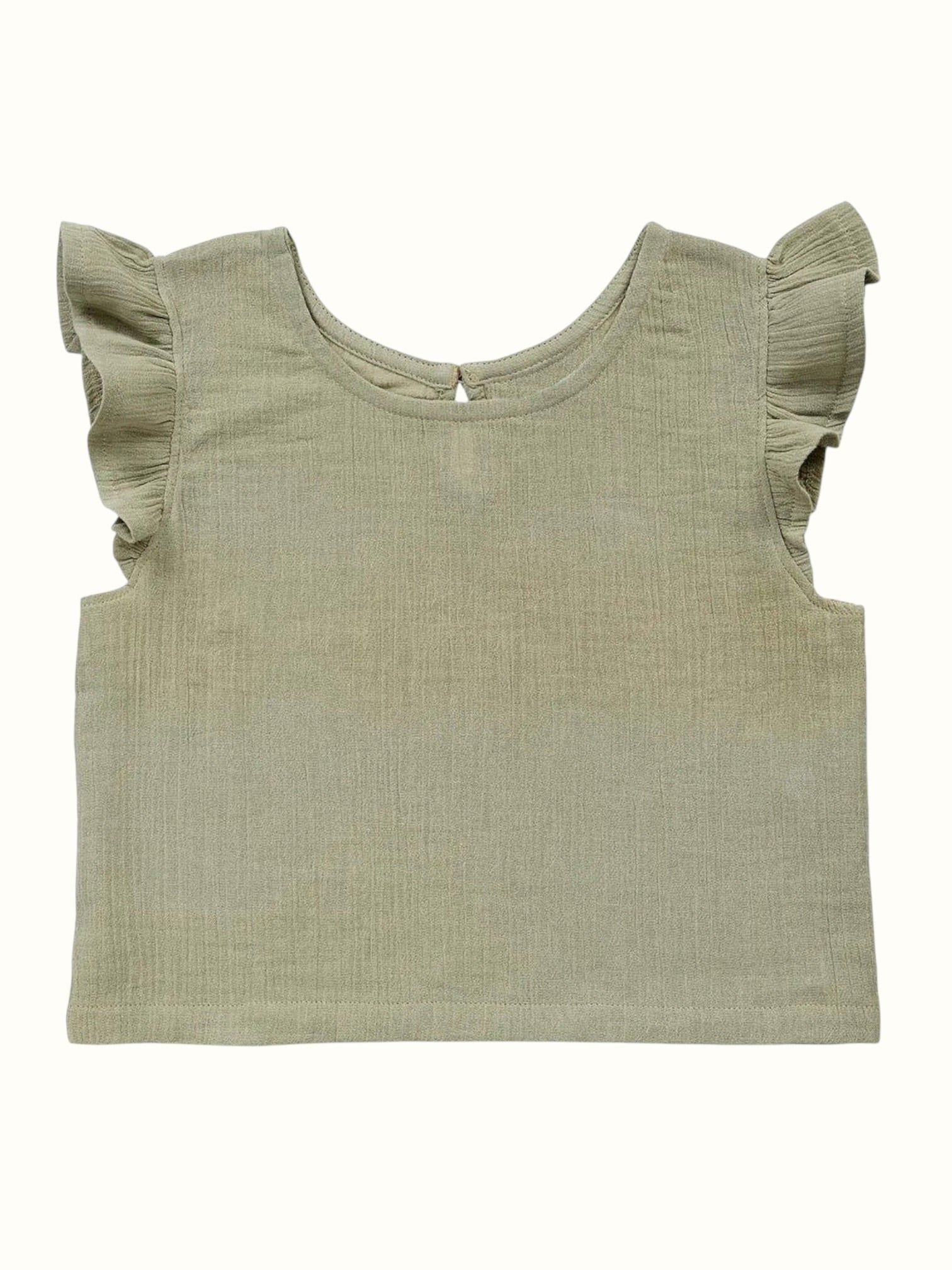 Organic Flutter Muslin Coord Set - Plain Top + Pants