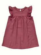 Organic Muslin Dress - Flutter Cap Sleeve